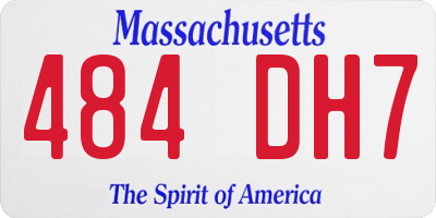 MA license plate 484DH7