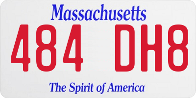 MA license plate 484DH8