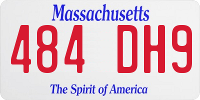 MA license plate 484DH9
