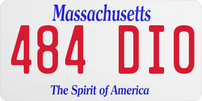 MA license plate 484DI0