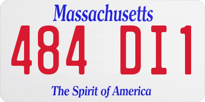MA license plate 484DI1