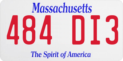MA license plate 484DI3