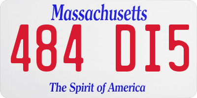 MA license plate 484DI5