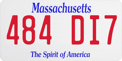 MA license plate 484DI7