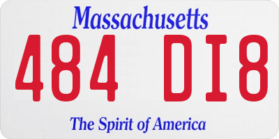 MA license plate 484DI8