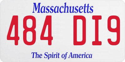MA license plate 484DI9
