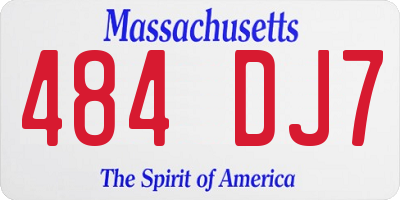 MA license plate 484DJ7