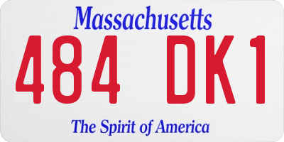 MA license plate 484DK1