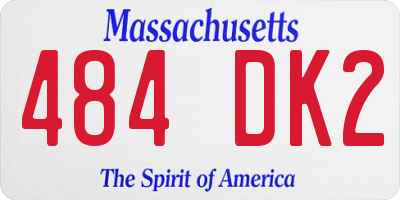 MA license plate 484DK2