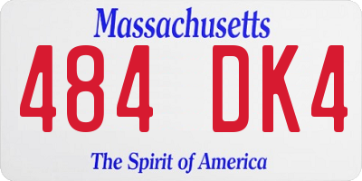 MA license plate 484DK4