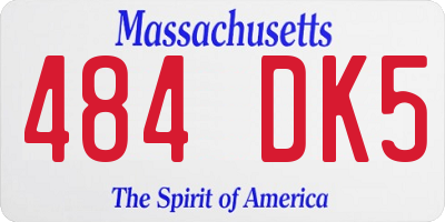 MA license plate 484DK5