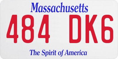 MA license plate 484DK6
