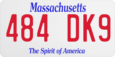 MA license plate 484DK9