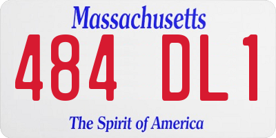 MA license plate 484DL1