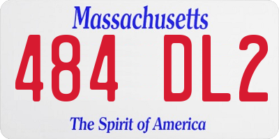 MA license plate 484DL2