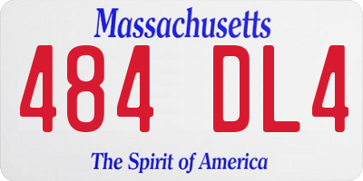 MA license plate 484DL4