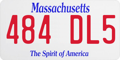 MA license plate 484DL5