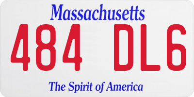 MA license plate 484DL6