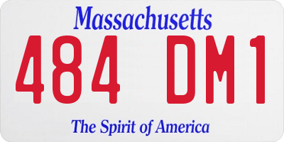 MA license plate 484DM1