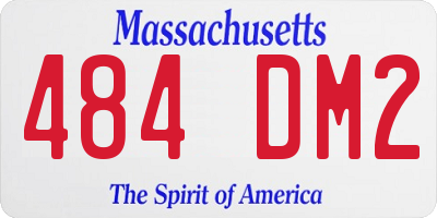 MA license plate 484DM2