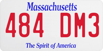 MA license plate 484DM3