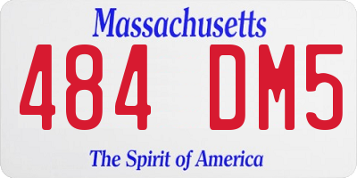 MA license plate 484DM5