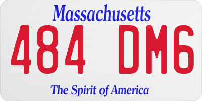 MA license plate 484DM6