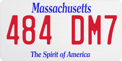 MA license plate 484DM7