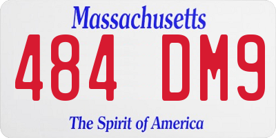 MA license plate 484DM9