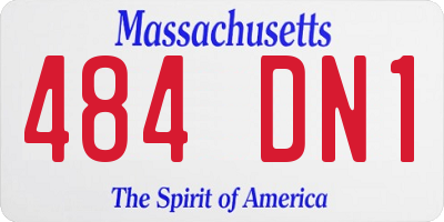 MA license plate 484DN1