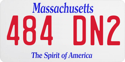 MA license plate 484DN2