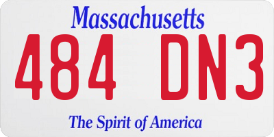 MA license plate 484DN3