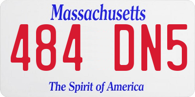 MA license plate 484DN5