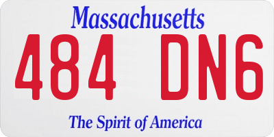 MA license plate 484DN6