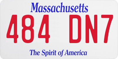 MA license plate 484DN7