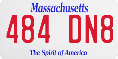 MA license plate 484DN8
