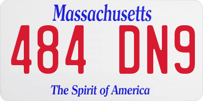 MA license plate 484DN9