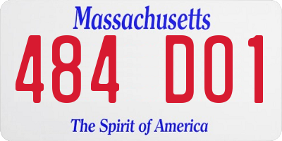 MA license plate 484DO1