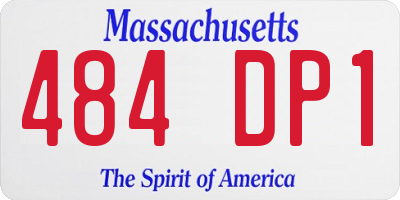 MA license plate 484DP1
