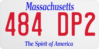 MA license plate 484DP2