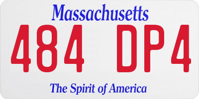 MA license plate 484DP4