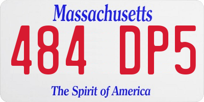 MA license plate 484DP5