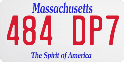 MA license plate 484DP7