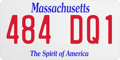 MA license plate 484DQ1