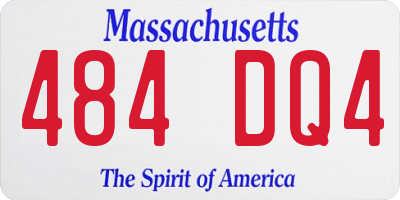 MA license plate 484DQ4