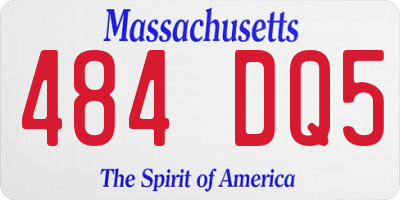 MA license plate 484DQ5