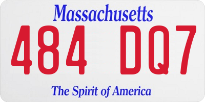 MA license plate 484DQ7