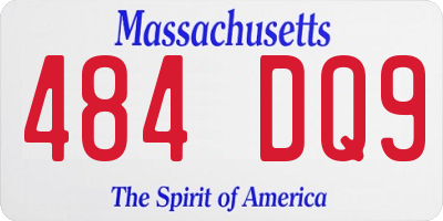 MA license plate 484DQ9