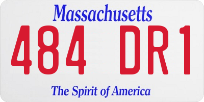 MA license plate 484DR1