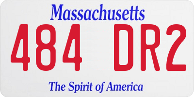 MA license plate 484DR2